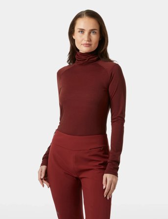 Helly Hansen W Hh Durawool High Neck Ls - Red - L
