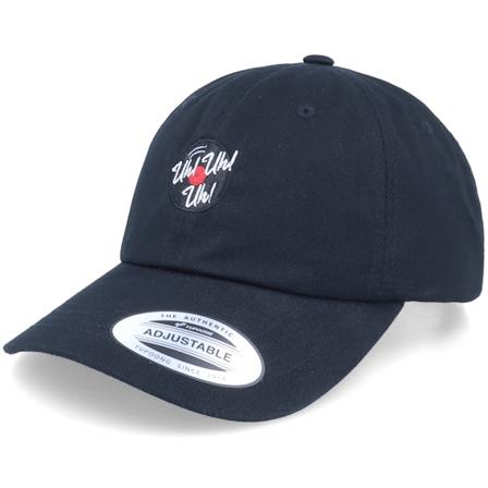 Abducted - Vinyl Uh Uh Uh Black Dad Cap Unconstructed Black Cap - @ Hatstore
