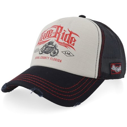 Von Dutch - Grå trucker Caps - Live Ride Black/Grey/Red A-frame Trucker @ Hatstore