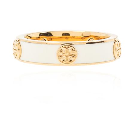 Tory Burch - Ringar - Vit - Dam - Storlek: 47 Mm, Dam, Storlek: 47 MM