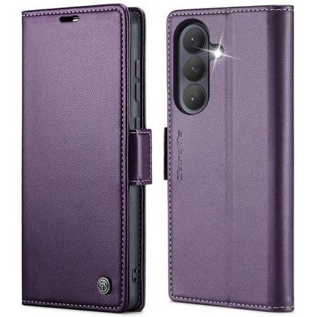 CASEME Samsung Galaxy S26 RFID Blocking Wallet Cover Stand - Purple