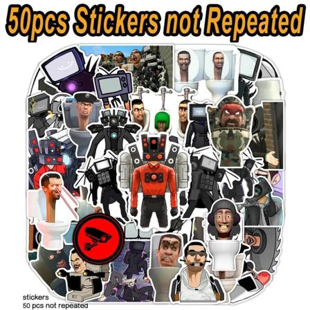 Skibidi WC Pehmo 30cm Anime Pehmo Pehmo Pehmo Täytetyt Eläimet Pehmeä Hauska Pehmo Lasten Joulun Syntymäpäivälahjat Nukke toilet sticker A