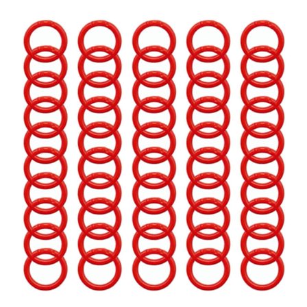 50 stk. farverige dobbeltspænde bogringe til scrapbogbinding og løsbladopbevaring