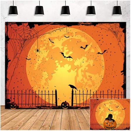 Happy Halloween Foto Baggrund 5x3ft Før Jul Jack O'Lantern Græskar Lanterne Nat Edderkop Web Kirkegård Fødselsdag Fotografi Baggrunde