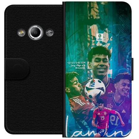 Kompatibel Tegnebogsetui til Samsung Galaxy Xcover 3 Lamine Yamal motiv farverig hyldest til fodbold og lidenskab på banen