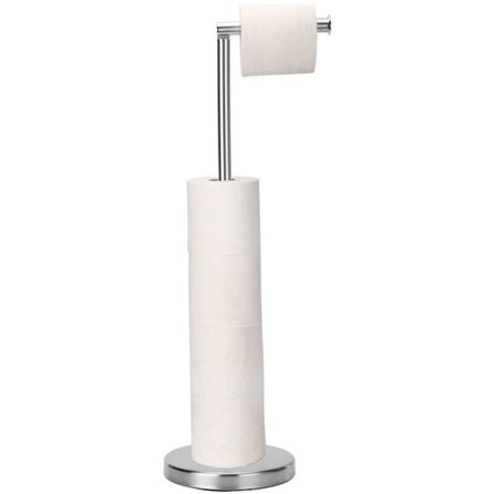 Toiletpapirholder, fritstående toiletpapirholder med reserve til 4 ekstra ruller, robust base-FD21-{Y F L}