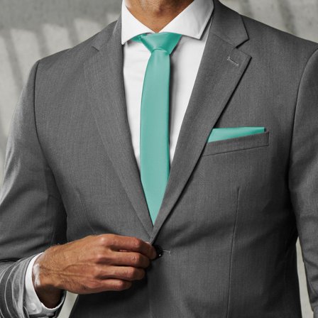Turquoise 6cm Basic Tie for Men - Skinny ties