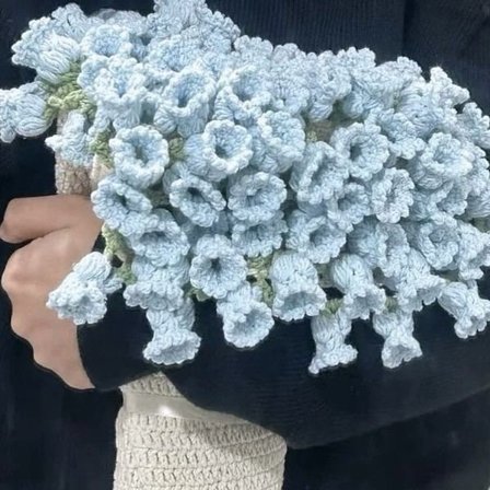 Hjemmelavet rosebuket filt håndvævet DIY materialepakke uldkugle hæklet blomsterfilt liljekonval filt