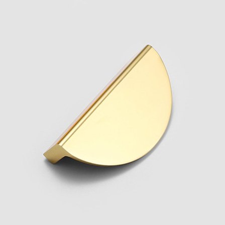 Alumiiniseoskaapin ovi- ja laatikoveto, puolipyöreä pieni kahva (harjattu kupari, reiän välimatka 96 mm, pituus 140 mm)