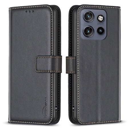 BINFEN COLOR Motorola Edge 50 Neo 5G Plånboksfodral - Svart