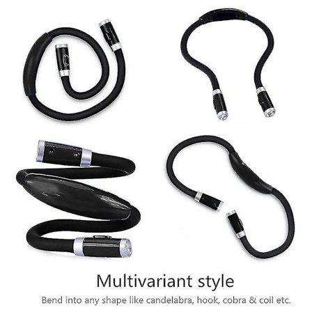 Genopladelig LED-boglampe, nakkekramlæselamper til