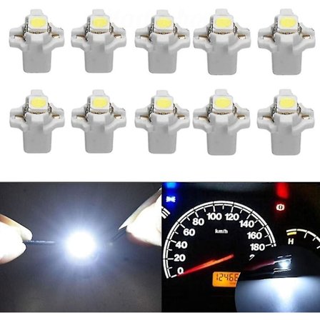 10 stk. T5 LED-pærer B8.5d LED-dashbordpærer Dash Lampe Indikatorlys
