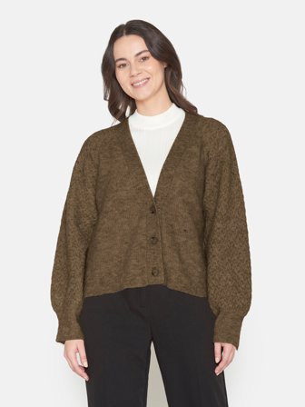 B. COPENHAGEN - Cardigan - Taupe Melange