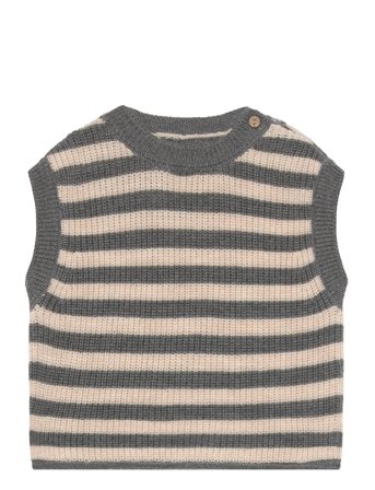 Wheat Knit Vest Ruby - Grey - 86