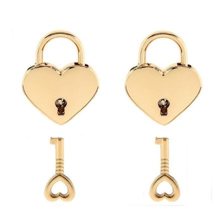 Mini Lock With Key For Jewelry Box Storage Box Diary Book,2pcs,gold