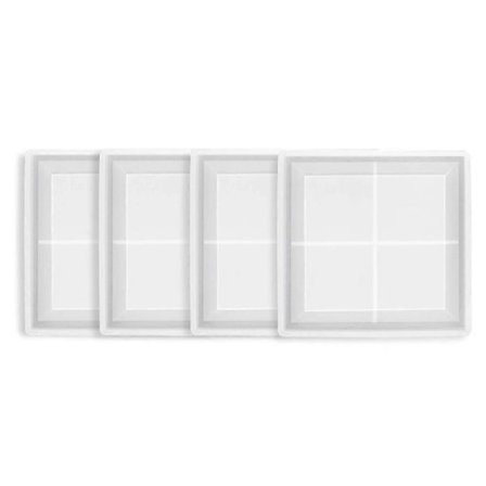 Resin Coaster, 4 stk. Silikone Coaster Form, Epoxy Resin Støbning Til Falske Skiver, Kop Måtte