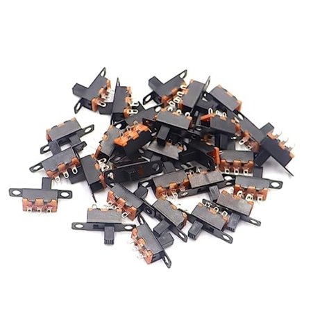 100st Micro Mini Vippströmbrytare Skjutreglage Hög Knopp