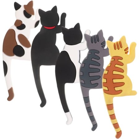 5 Magnetic Hooks for Kitchen, Fridge, Hanging Jackets - Strong Grip for Home Decor, Compatible with Various Brands