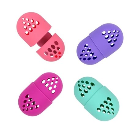 4 färger Makeup Sponge Holder Cosmetic Blender Sponge Case Makeup Egg Förvaringslåda Silikon Skyddande Behållare