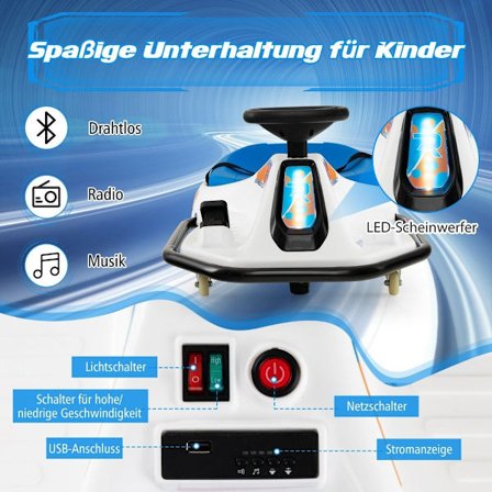 Lasten sähköauto, 24 V, 360° Drift, 3+