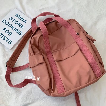 Rygsække Kvinder Koreansk Stil Harajuku Multifunktionel Rejserygsæk Stor Kapacitet Retro Solid Vandtæt Taske Studenter Preppy~00579