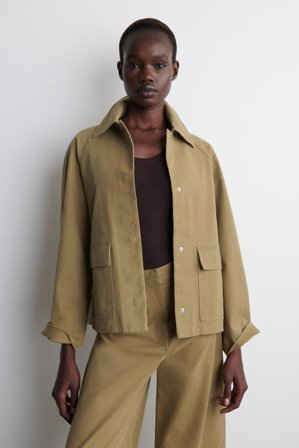 COS Women's Cotton Utility Jacket in Beige