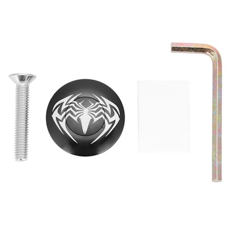 Svart spindelmönster rund mountainbike-stam Topplock Cykelheadset (spindel)