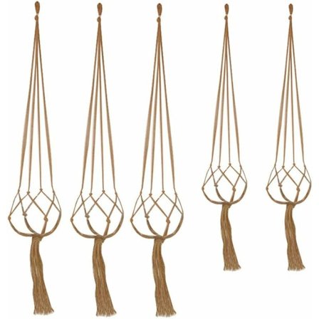 Macrame växt hängare, Macrame hängande kruka inomhus hängande planterare R