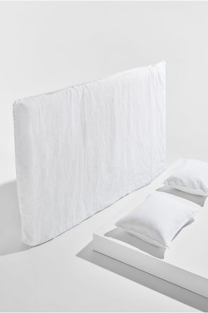 Pastill - Lou trekk til sengegavl, fransk lin - Hvit - Sengegavltrekk - 90 - Fra Homeroom