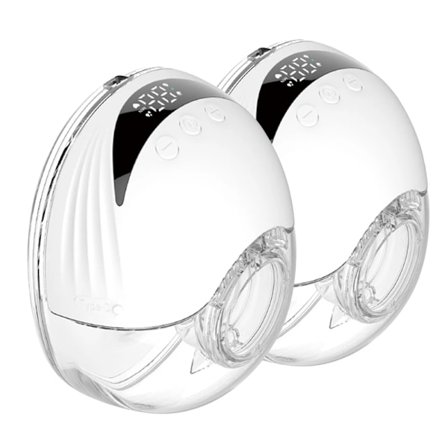 Bärbar Bröst Pump 210ML Large Kapacitet Handsfree Elektrisk Bärbar Bröst Pump BPA-fri med LED Display 4 lägen & 12 Levels