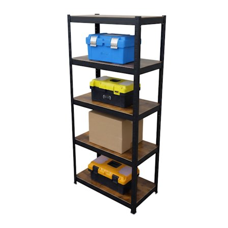 Hylla i kraftig stål, 168x80x40 cm, 5 hyllplan