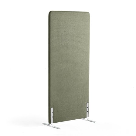 Raumtrenner ZONE, 1700 x 800 x 46 mm, Stoff Rivet, weiße Beine, grünblau