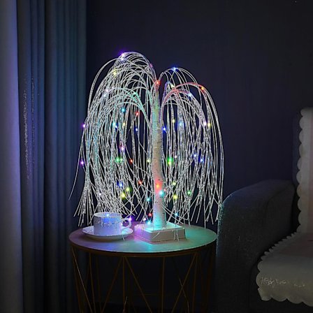 Grædende Pil Trælys 60 LED Farveskiftende Udendørs Dekoration