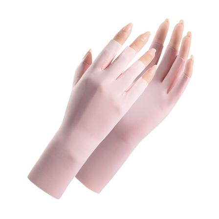 Kvinners UV-beskyttende hansker rosa 2 stykker - håndleddslengde - unisex