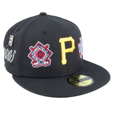 New Era - MLB Black fitted Czapka Z Daszkiem - Pittsburgh Pirates 59FIFTY Historic Champs Black Fitted @ Hatstore