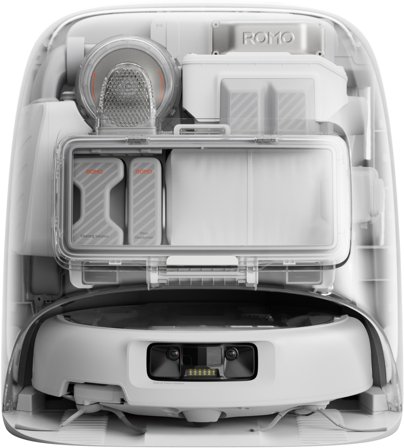 DJI-DJI ROMO P-Transparent robotstøvsuger med selvrensende base-Cleaning & Garment Care-Robotstøvsuger