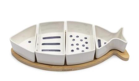 Riviera Maison Cascais Serveringsfat Fisk 40x18