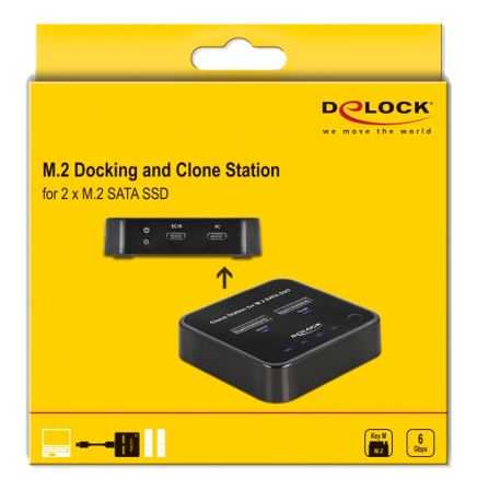 Delock SSD-dokkestasjon - M.2 Card - USB-C 3.2 (Gen 2)