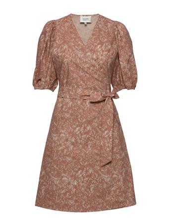 Straw Ss Short Dress Beige Second Female