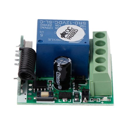 433Mhz Universal Trådløs Fjernbetjeningskontakt DC12V 1CH RF Relæmodtager