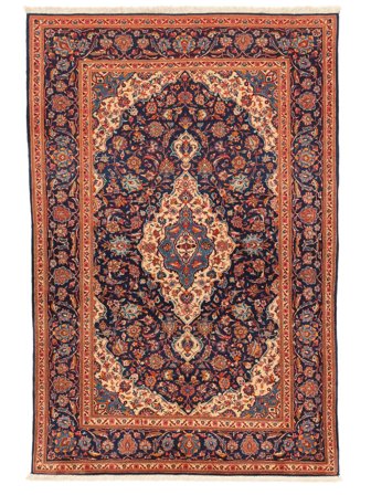 Oriental Keshan Fine Rug 140X207 Dark Red/Black Wool, Persia/Iran