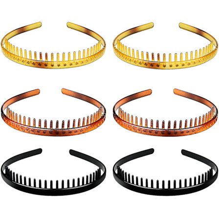 6 stk. Tænder Hovedbøjle Plastik Kam Hårbøjle Hårbøjle Tilbehør Til Kvinder Piger