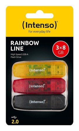 INTENSO Rainbow Line 3 Pack Usb Stick