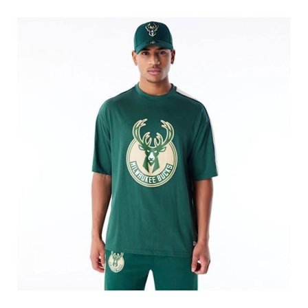 T-paita - NEW ERA - Milwaukee Bucks - Vihreä - Lyhyt hiha - Pyöreä kaula-aukko