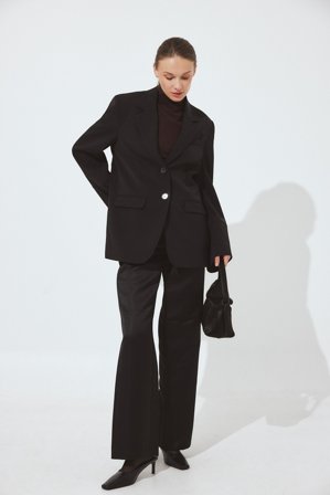 NA-KD Oversized Blazer With Wide Sleeves - Skræddersyet blazer - Sort - EU 40