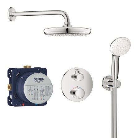Grohe Grohtherm Duschsystem Krom, Badrum