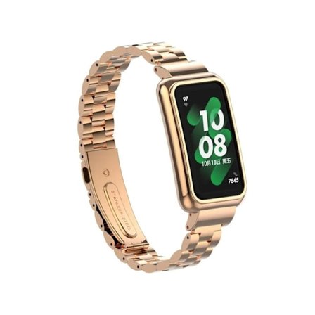 Pakke 360 rustfritt stål stroppdeksel for Huawei Strap 8 Rose Gold