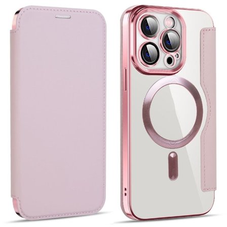 iPhone 14 Pro Wallet Cover MagSafe RFID Blocking - Pink