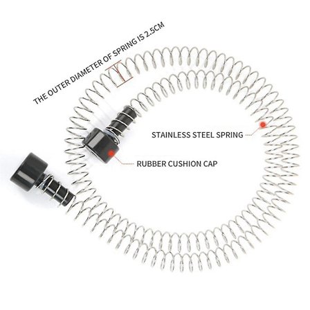 2024-Zipline fjærbrems 165cm rustfritt stål Zip Line fjærbrems Heavy Duty Zipline brems hastighet rød