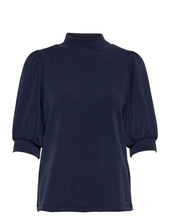 21 The Puff Blouse Blouses Short-sleeved Blå My Essential Wardrobe